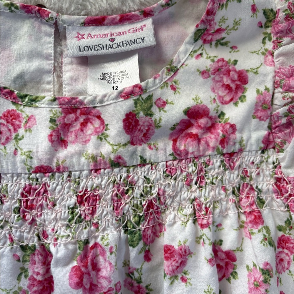 American Girl LoveShack Tired Ruffle Lace Trim Cottagecore Party Dress Sz: 12 - Picture 4 of 9
